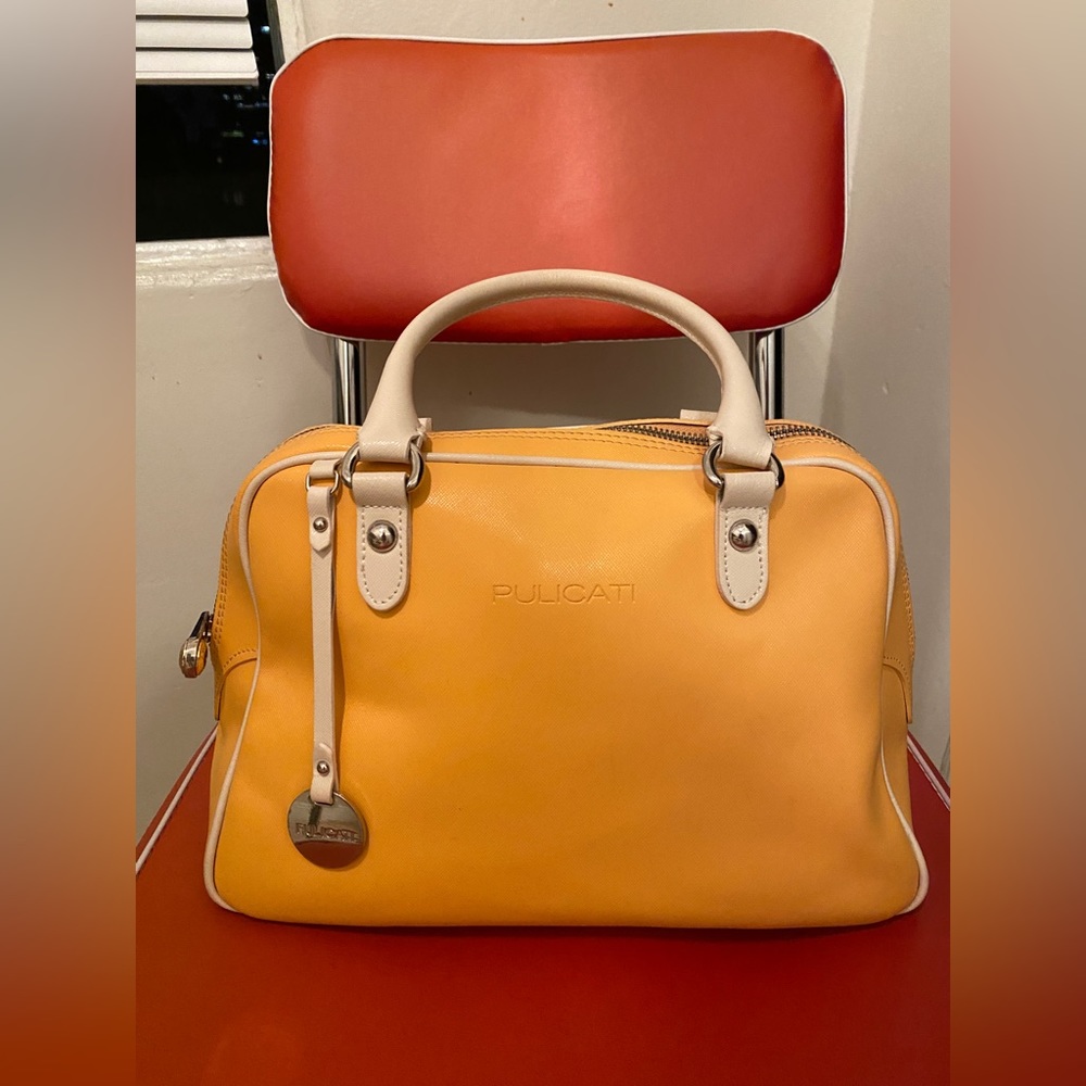 Pulicati Orange Genuine Leather Purse